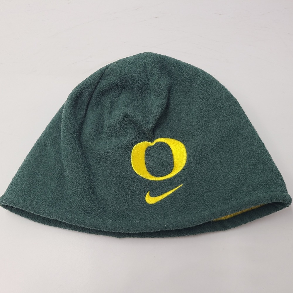 Oregon Ducks Hat Beanie Nike Green Yellow NCAA Reversible Winter Stocking Cap